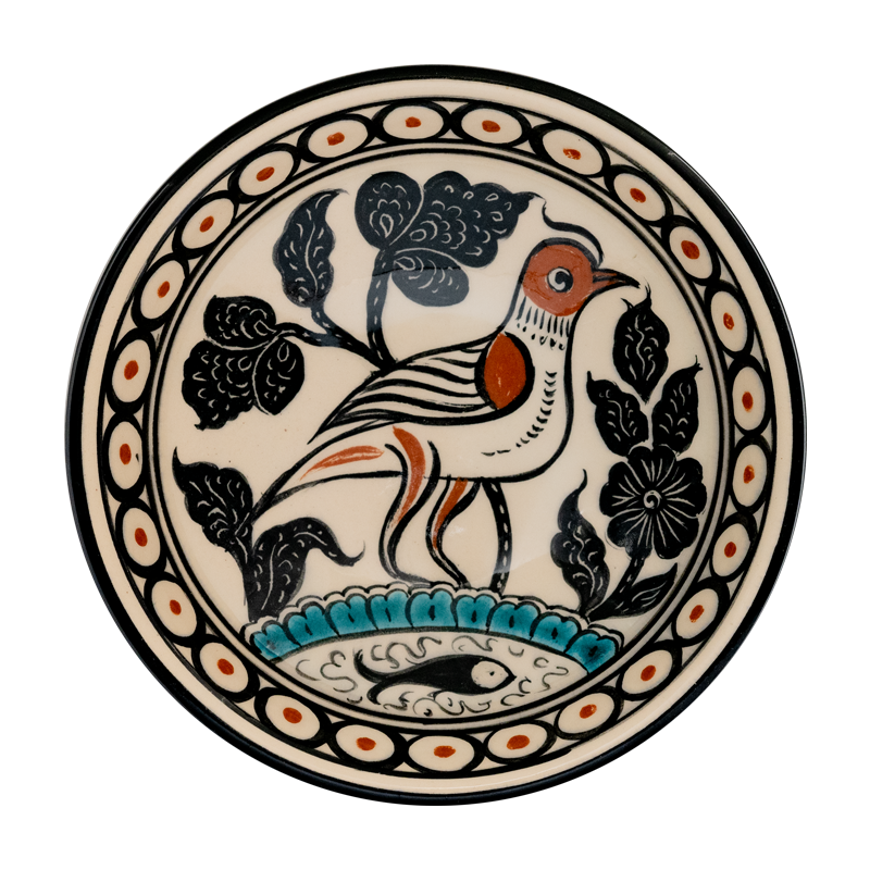 Selçuklu Stilize Kuş Desenli Kase (16cm)