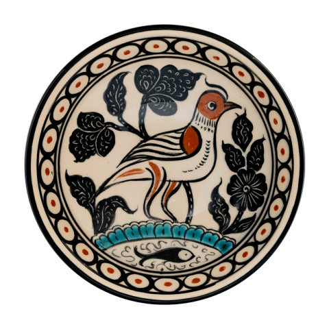 Selçuklu Stilize Kuş Desenli Kase (16cm)