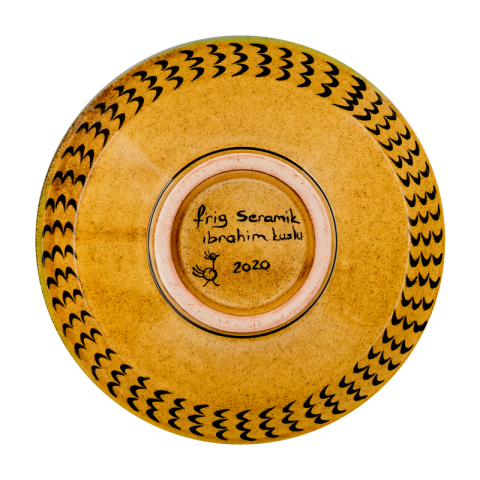 Selçuklu Stilize Kuş Desenli Kase (16cm)