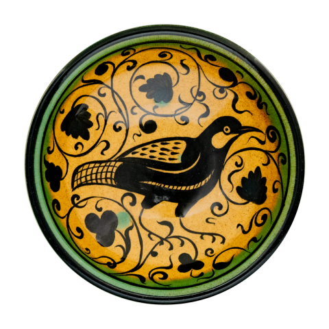 Selçuklu Stilize Kuş Desenli Kase (16cm)
