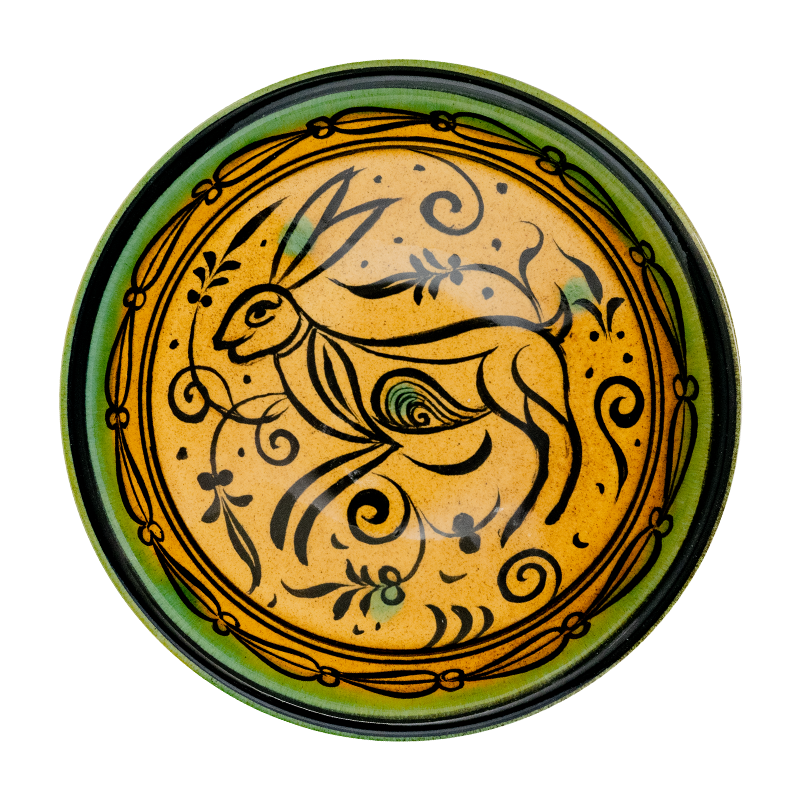 Selçuklu Stilize Tavşan Desenli Kase (16cm)