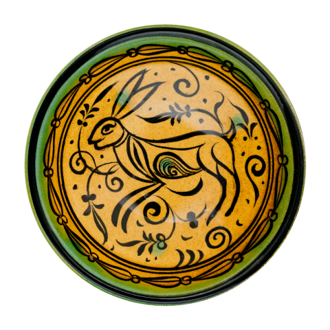 Selçuklu Stilize Tavşan Desenli Kase (16cm)