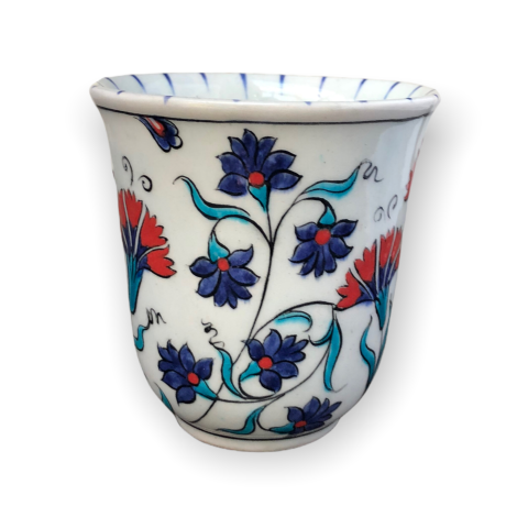 İznik Renkli Dönem Karanfil Desenli Bardak