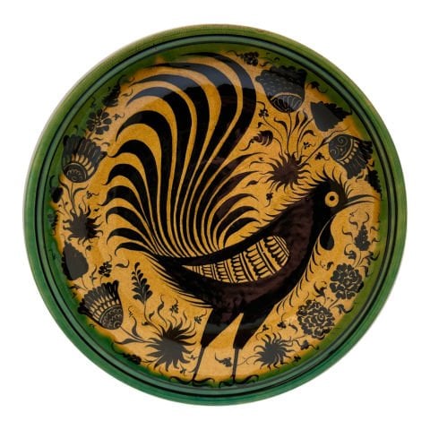 Selçuklu Horoz Desenli Tabak 23cm