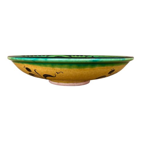 Selçuklu Stilize Yaprak ve Kuş Desenli Tabak 23cm