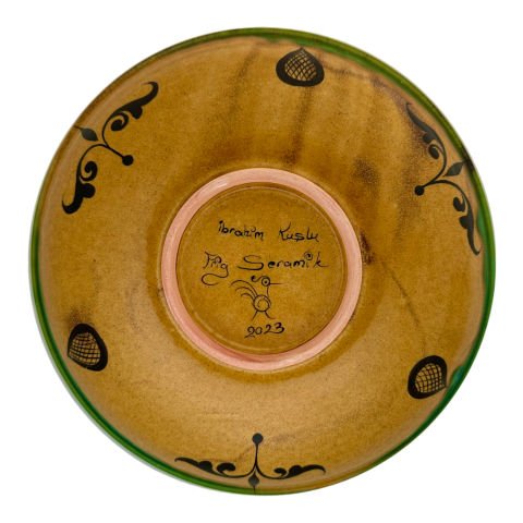 Selçuklu Balıkçıl Kuş Desenli Tabak 23cm