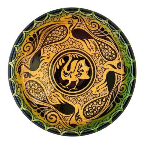 Selçuklu Tavus Kuş Desenli Kase 26cm