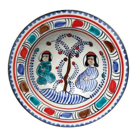 Selçuklu Dönemi İnsan Tasvirli Tabak 19cm