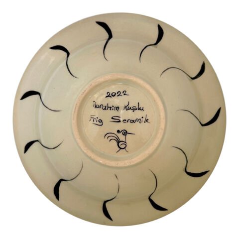 Selçuklu Dönemi Nar Desenli Tabak 19cm