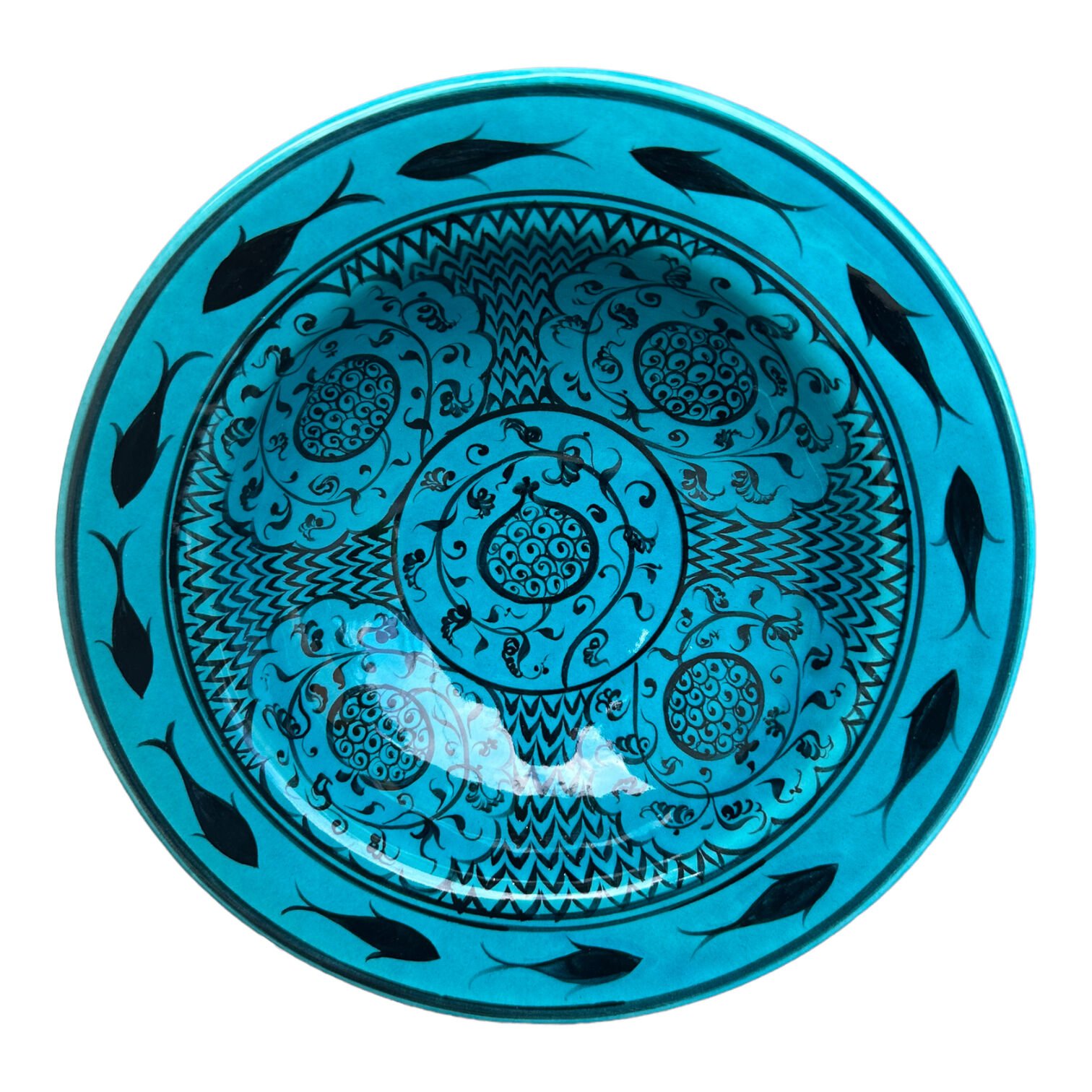 Selçuklu Dönemi Çiçek Desenli Tabak 19cm