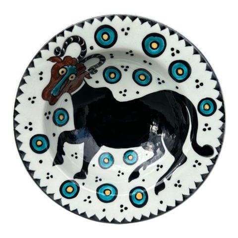 Selçuklu Dönemi Koç Desenli Tabak 19cm