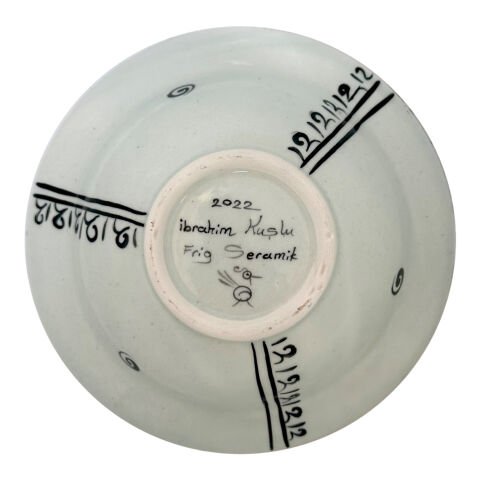 Selçuklu Dönemi Kuş Desenli Tabak 19cm