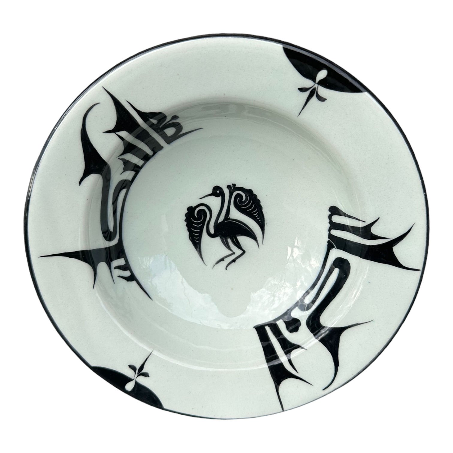 Selçuklu Dönemi Kuş Desenli Tabak 19cm