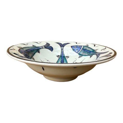 Selçuklu Dönemi Balık Desenli Tabak 19cm