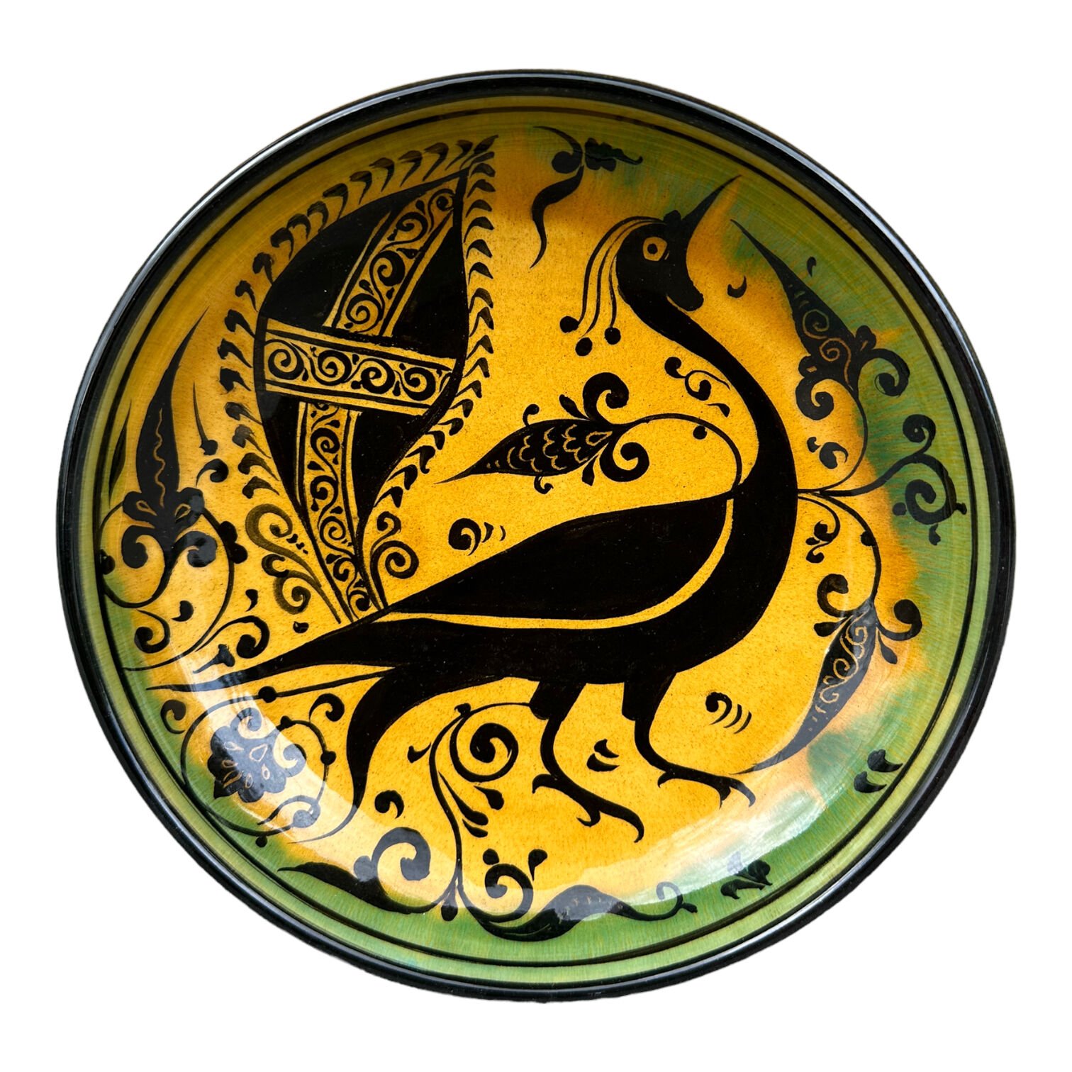 Selçuklu Dönemi Tavus Kuşu Desenli Tabak 19cm