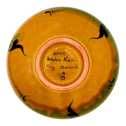 Selçuklu Dönemi Tavus Kuşu Desenli Tabak 19cm