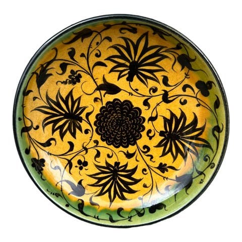 Selçuklu Dönemi Çiçek Desenli Tabak 19cm