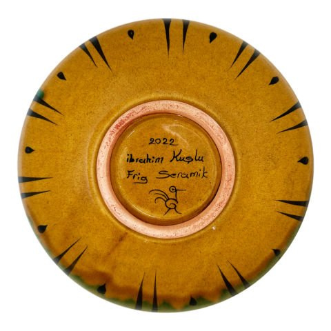 Selçuklu Dönemi Çiçek Desenli Tabak 19cm