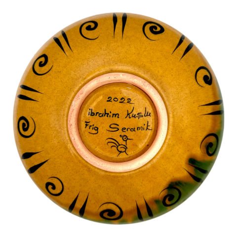 Selçuklu Dönemi Karanfil Desenli Tabak 19cm