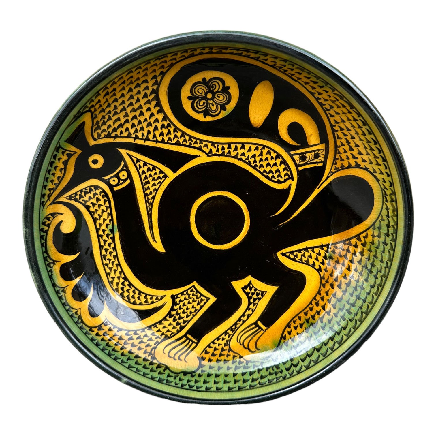 Selçuklu Dönemi Kuş Desenli Tabak 19cm