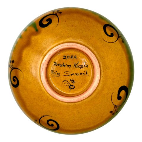 Selçuklu Dönemi Kuş Desenli Tabak 19cm