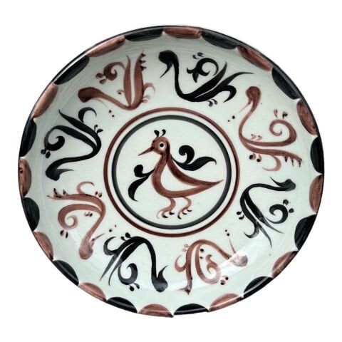 Selçuklu Dönemi kuşlu Tabak 19cm