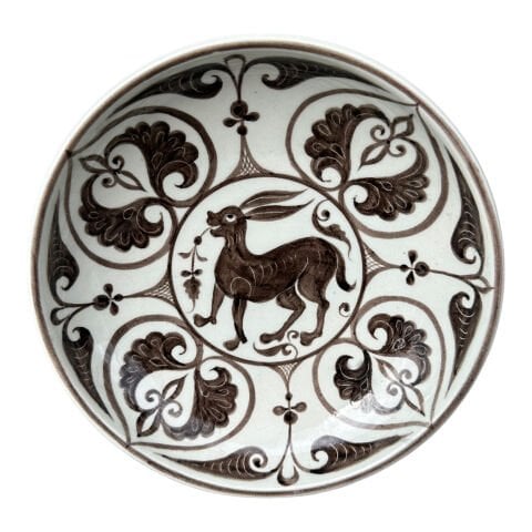 Selçuklu Dönemi Tavşanlı Tabak 19cm