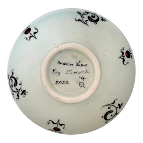 Selçuklu Dönemi Nar Çiçekli Tabak 19cm