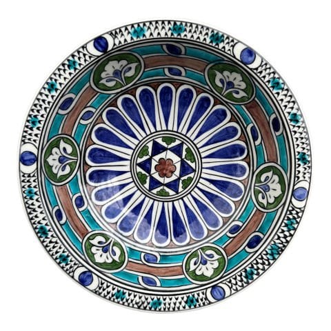 Beylikler Dönemi Lotus Çiçekli Tabak 23cm