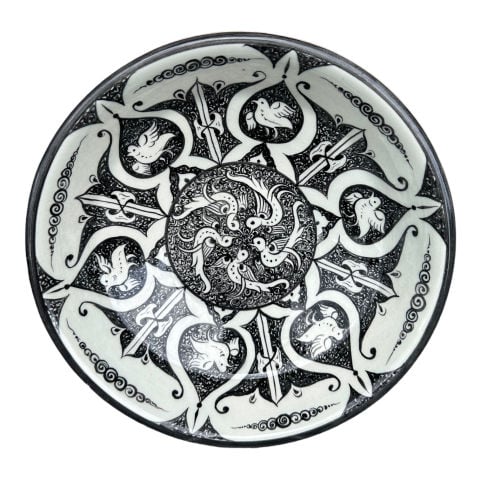 Selçuklu Dönemi Kuşlu Kase 22cm