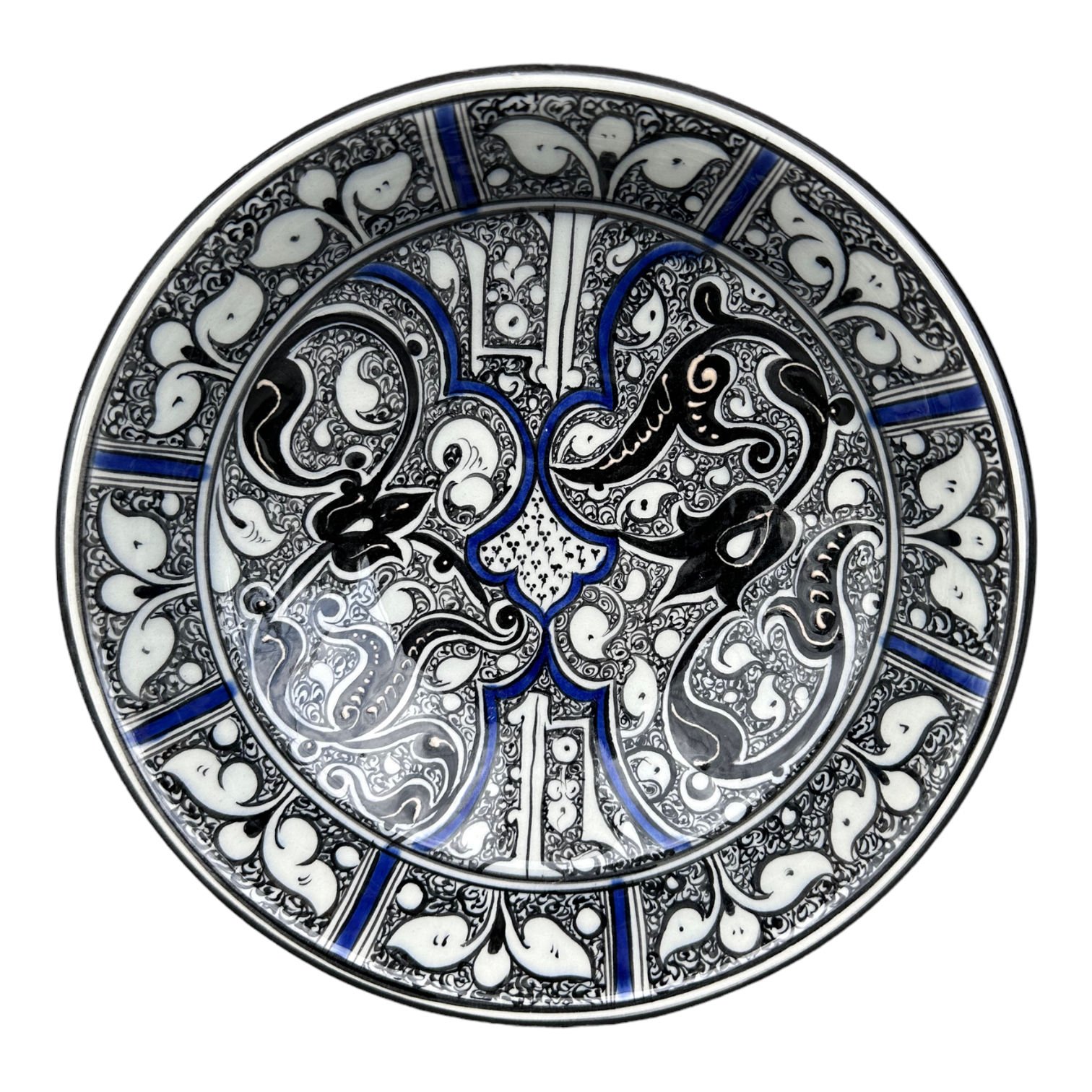 Selçuklu Dönemi Stilize Yaprak Desenli Kase 22cm