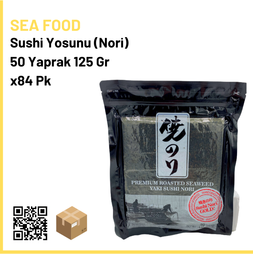 Sea Food Sushi Yosunu (Nori) 50 Yaprak 125 Gr x84 (Ad: 399₺)