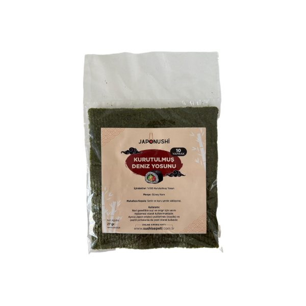 Japonushi Sushi Nori (Sushi) Yosunu 10 Yaprak 27 Gr