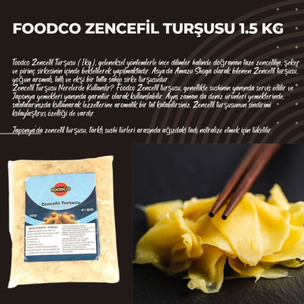 Foodco Zencefil Turşusu 1.5 Kg