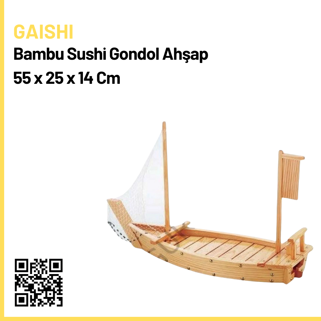 Gaishi Ssba05 Bambu Sushi Gondol Ahşap 55 x 25 x 14 Cm