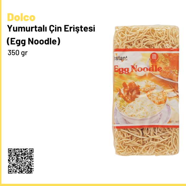 Dolco Gold Brand Yumurtalı Çin Eriştesi 350 gr (Egg Noodle)