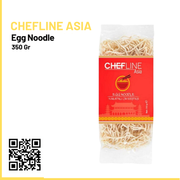 Chefline Asia Yumurtalı Çin Eriştesi 350 gr (Egg Noodle)