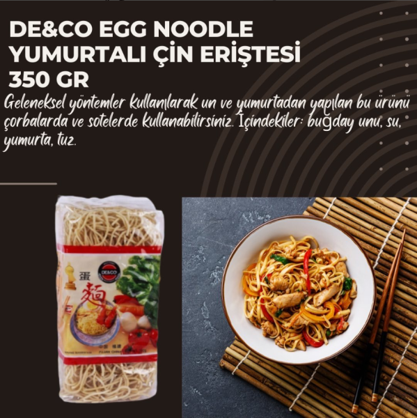 De&Co Egg Noodle Yumurtalı Çin Eriştesi 350 gr