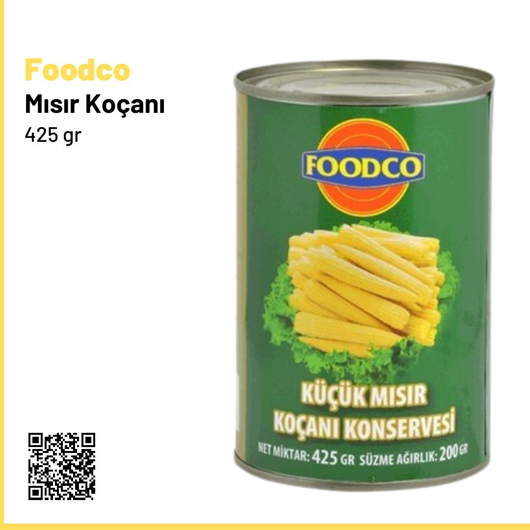 Foodco Mısır Koçanı 425 gr