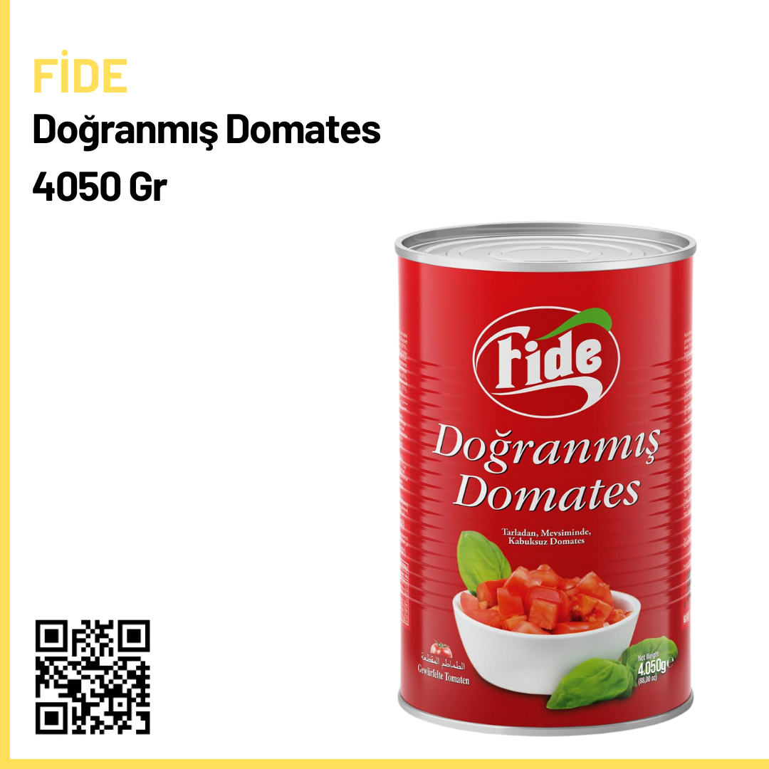 Fide Doğranmış Domates 4050 Gr