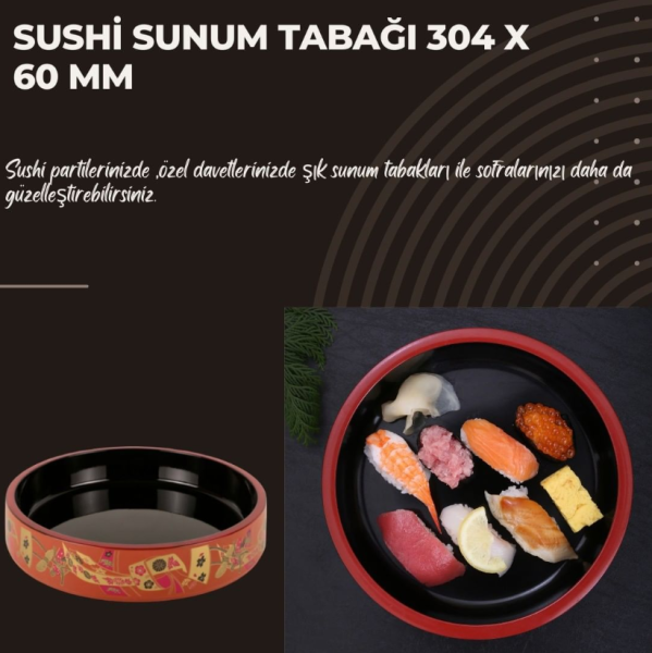 Sushi Sunum Tabağı 304 x 60 mm