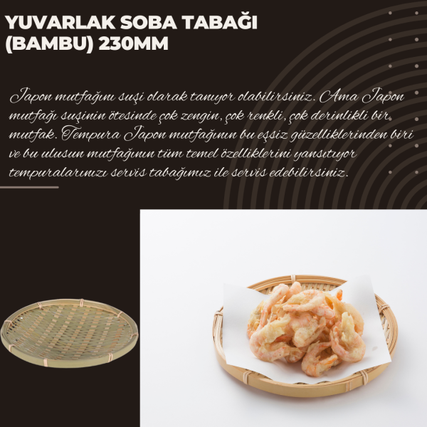 Yuvarlak Soba Tabağı (Bambu) 23 Cm