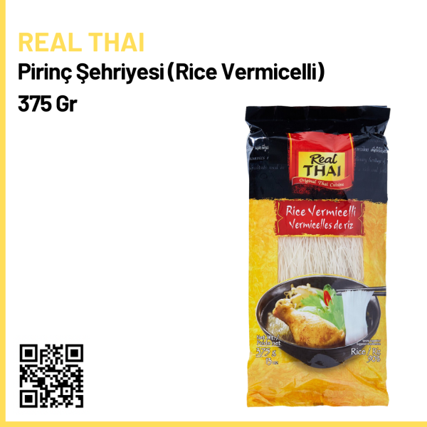 Real Thai Pirinç Şehriyesi (Rice Vermicelli) 375 Gr