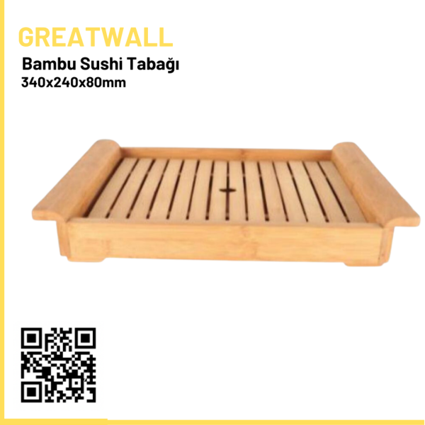 Bambu Sushi Tabağı 34x24x8 Cm
