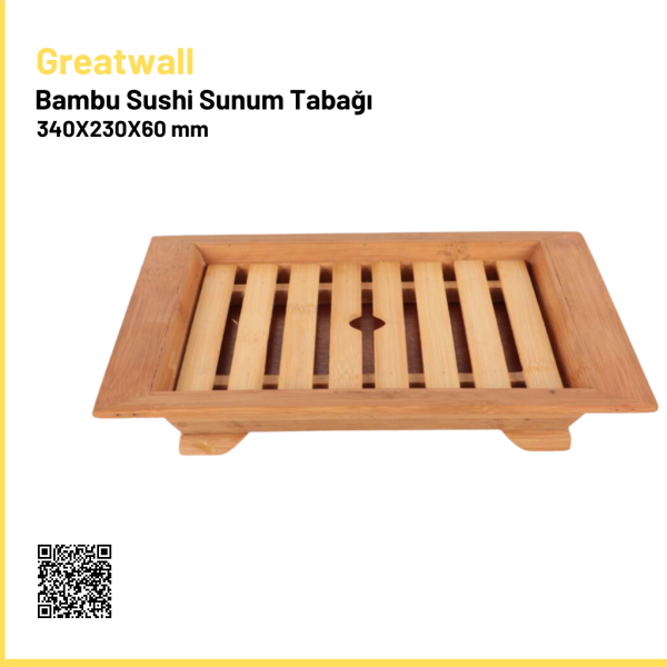 Bambu Sushi Sunum Tabağı340X230X60 mm