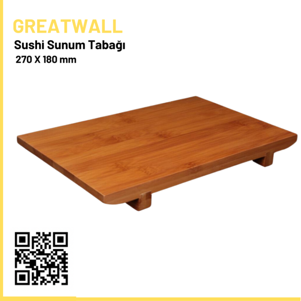 Bambu Sushi Tabağı 27x18 Cm