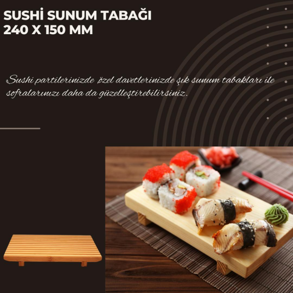 Sushi Sunum Tabağı  240 x 150 mm