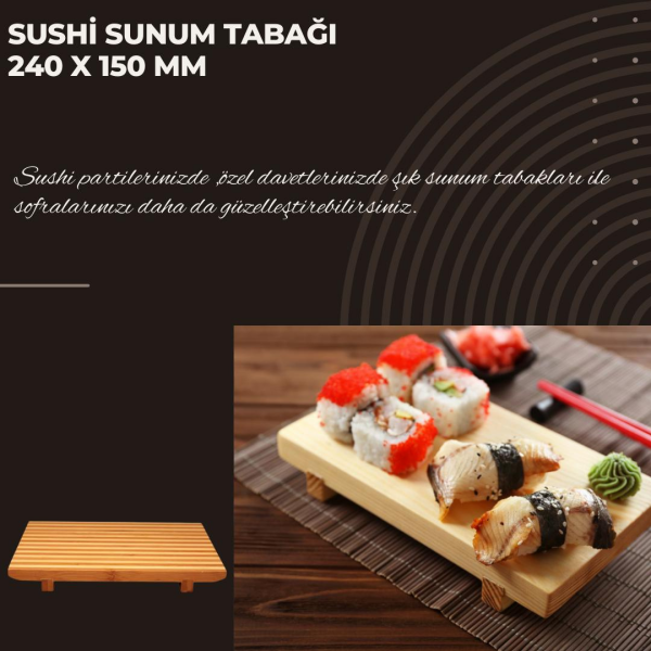 Sushi Sunum Tabağı  24x15 Cm
