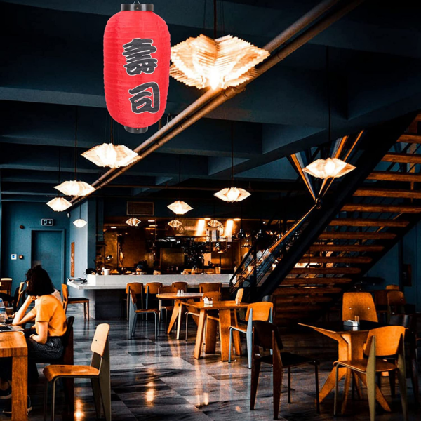 Japon Feneri Sushi Temalı h:58cmd:30cm