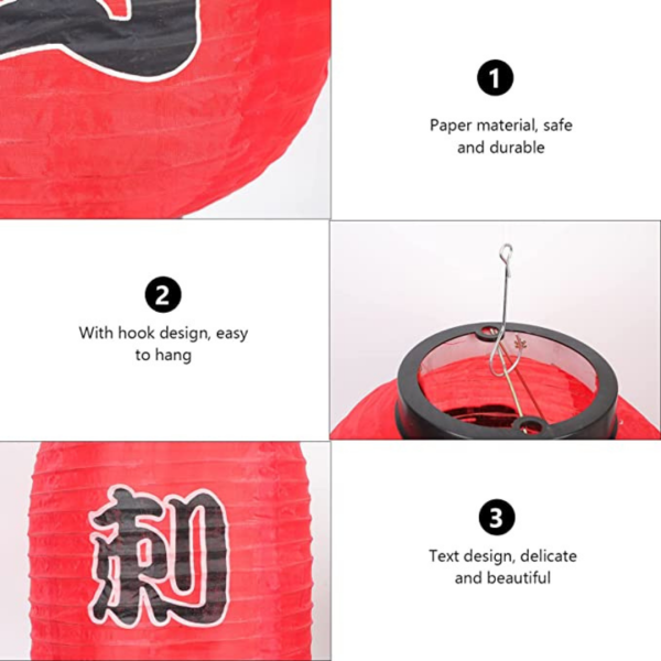 Japon Feneri Sushi Temalı h:58cmd:30cm